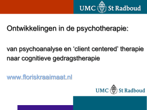 Ontwikkelingen in de psychotherapie: