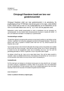 Chirojeugd Vlaanderen breekt een lans voor genderinclusiviteit