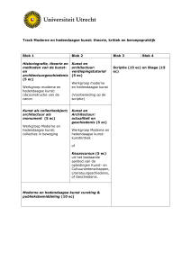 Track Moderne en hedendaagse kunst: theorie, kritiek en