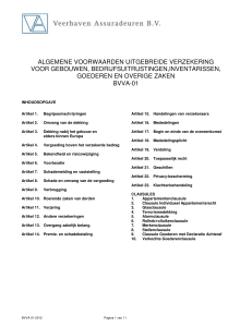 algemene voorwaarden uitgebreide verzekering voor gebouwen