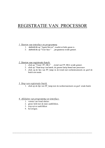 registratie van de processor