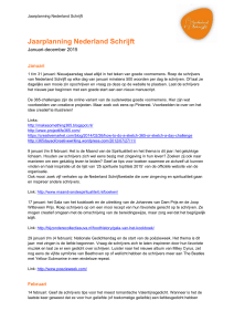 Jaarplanning Nederland Schrijft