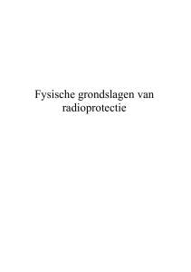 Fysische grondslagen van radioprotectie