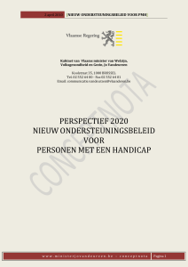 nIEUW ONDERSTEUNINGSBELEID VOOR PMh