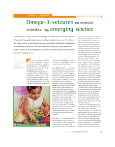 Omega-3-vetzuren en mentale ontwikkeling, emerging science