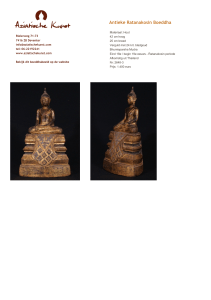 Antieke Ratanakosin Boeddha - Vredeveld Aziatische Kunst