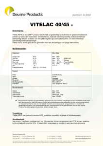 VITELAC 40/45 ® Omschrijving Vitelac 40/45 is een GMP+ product