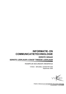 Informatie- en communicatietechnologie - VVKSO - ICT