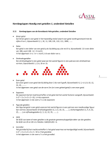 Kernbegrippen Handig met getallen 1, onderdeel Getallen