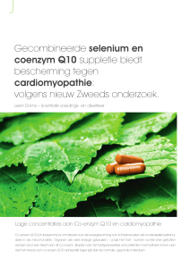 Gecombineerde selenium en coenzym Q10 suppletie