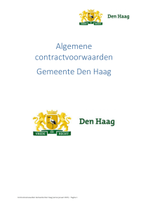 Algemene contractvoorwaarden Gemeente Den Haag