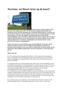 Toerisme - VVD Hoorn