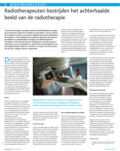 Radiotherapeuten bestrijden het achterhaalde beeld