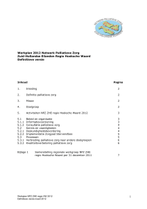 Werkplan 2005/2006 Netwerk Palliatieve Zorg Voorne