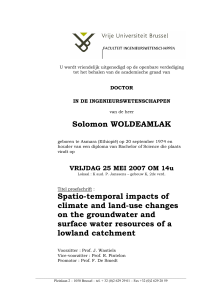 Solomon WOLDEAMLAK Spatio-temporal impacts of climate