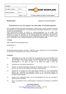 Overeenkomst over het opslaan van stamcellen uit