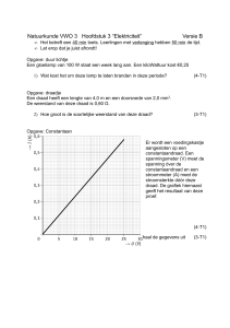 Natuurkunde VWO 3 Hoofdstuk 3 “Elektriciteit”