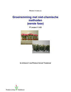 Groeiremming met niet-chemische methoden (eerste fase)
