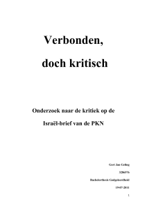 Brief PKN aan Israël - Utrecht University Repository