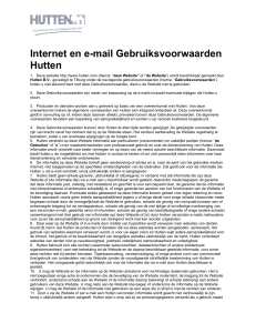 Internet en e-mail Gebruiksvoorwaarden Hutten