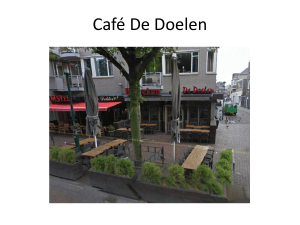Café De Doelen - Bedrijfseconomie voor de horeca