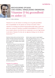 Vitamine D bij gezondheid en ziekte (1)