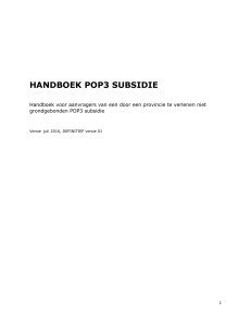 Handboek POP3 - Samenwerkingsverband Noord