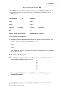 AVV 1998 - Verbouwingsovereenkomst met