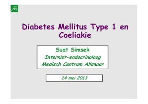 Diabetes Mellitus Type 1 en Coeliakie