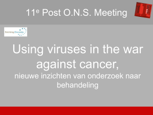 2014 Virussen in the war against cancer