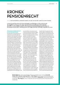 kroniek pensioenrecht - Thijssen Pensioen Informatie