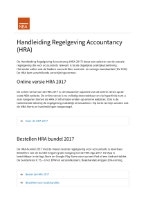 Handleiding Regelgeving Accountancy (HRA)