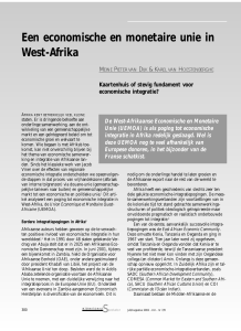 Een economische en monetaire unie in West-Afrika
