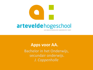 Apps voor AA. - Arteveldehogeschool