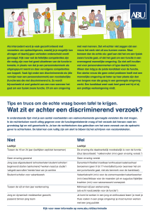 Wat zit er achter een discriminerend verzoek?