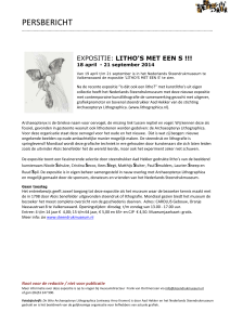 persbericht - Nederlands Steendrukmuseum