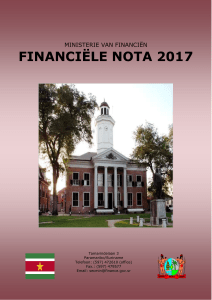 Financiële Nota 2017 MINISTERIE VAN