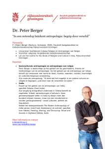 Dr. Peter Berger - Rijksuniversiteit Groningen
