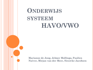 Onderwijs systeem HAVO/VWO - startprofieljelmermollinga10