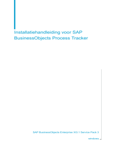 Installatiehandleiding voor SAP BusinessObjects Process Tracker