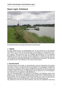 Naam regio: Schieland - Rijksdienst voor het Cultureel Erfgoed
