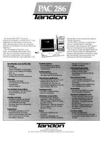 De Tandon PAC 286 ™ personal advanced computer combineert
