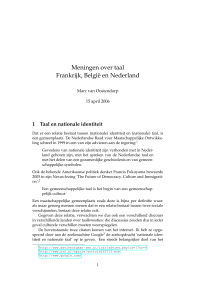 Meningen over taal Frankrijk, België en Nederland