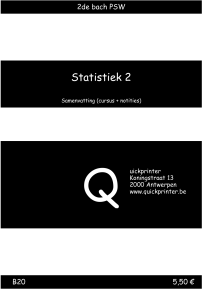 statistiek ii - Quickprinter