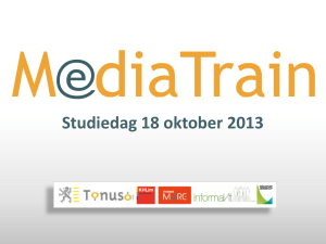 Studiedag Mediatrain 18 okt 2013