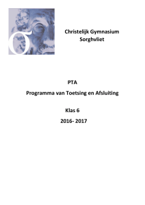 PTA klas 6 - Christelijk Gymnasium Sorghvliet