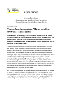 Vlaamse Regering vraagt aan PMV om oprichting
