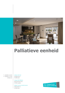 Palliatieve eenheid - Ziekenhuis Oost