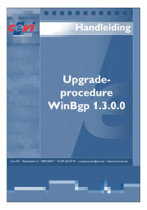 Upgrade- procedure WinBgp 1.3.0.0 - CE