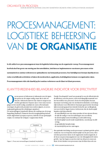 Procesmanagement: logistieke beheersing van de organisatie